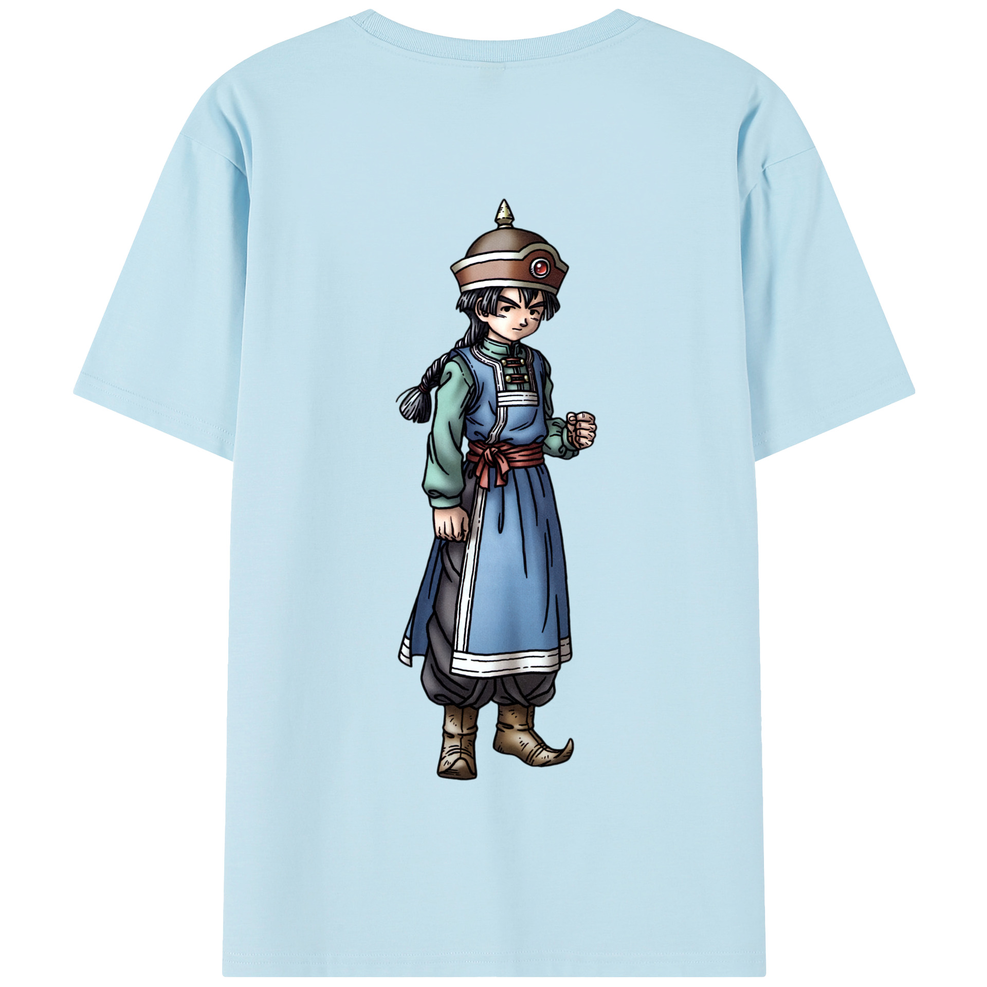 （画像用） ドラゴンクエスト Doragon Kuesuto Dragon Quest 綿100％半袖Tシャツ（背面プリント）
